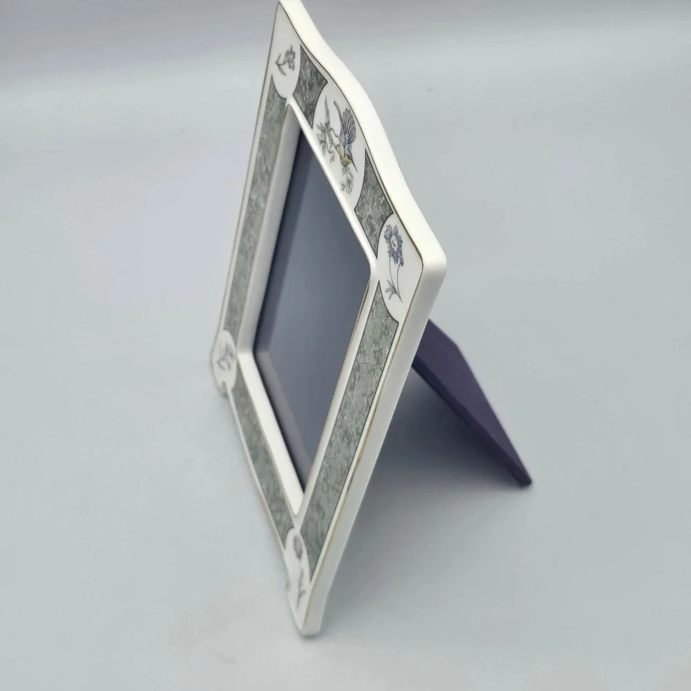 Wedgwood‎ Bone China Hummingbird & Flowers Picture Frame 5x7 Green Mother's Day